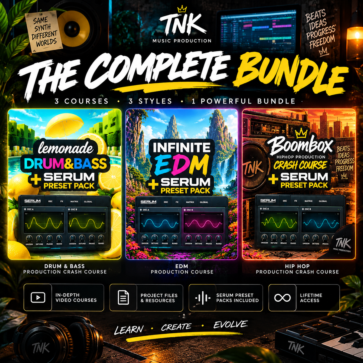 Complete Production - Infinite EDM, Lemonade D&B, Boombox Hip Hop